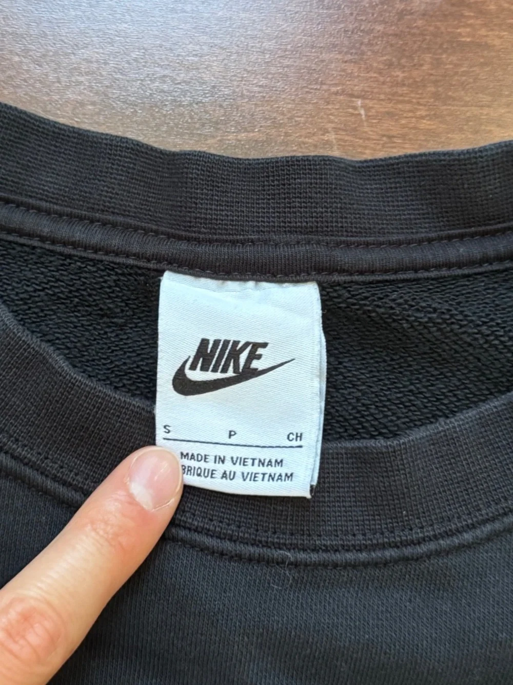 Nike Black & Leopard Print Crewneck